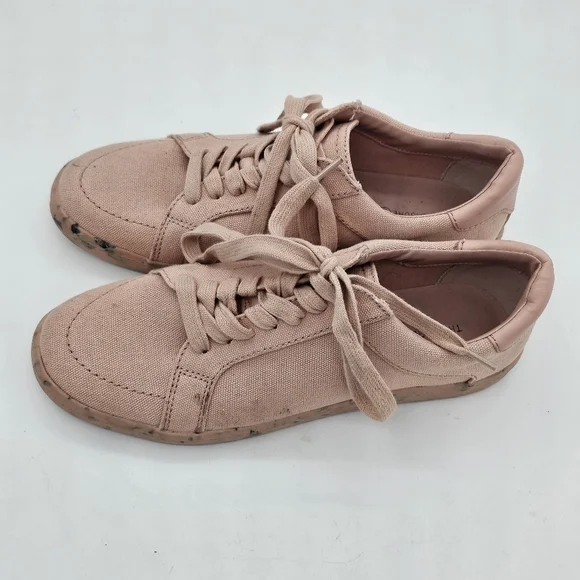 Treasure & Bond Women's Pink Coral Flecked Monroe Canvas Lace Up Sneaker Size 7 - Picture 3 of 12
